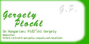 gergely plochl business card